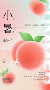 小暑节气宣传海报展板