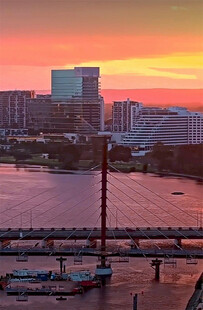 珀斯城市夕阳风景