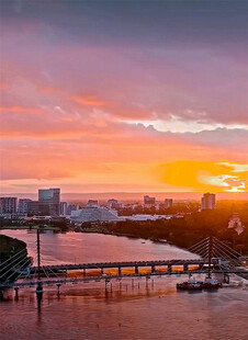 珀斯城市夕阳风景