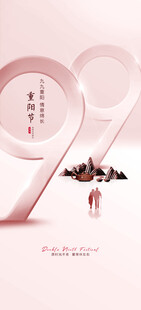 重阳节气宣传海报展板