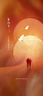 重阳节气宣传海报展板