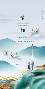 重阳节气宣传海报展板