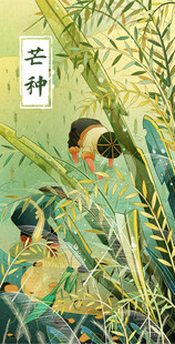 芒种节气宣传海报展板