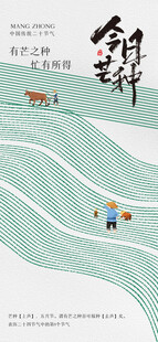 芒种节气宣传海报展板