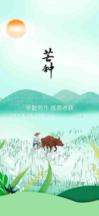 芒种节气宣传海报展板