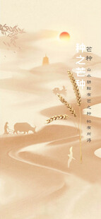 芒种节气宣传海报展板