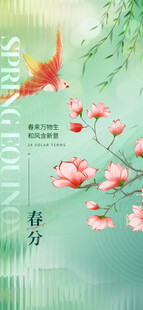 春分节气宣传海报展板