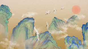 只此青绿水墨画