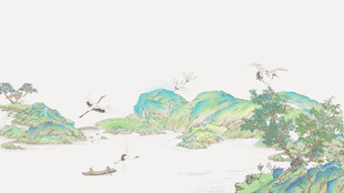 只此青绿山水画