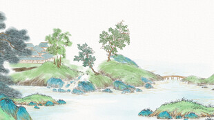 只此青绿水墨画