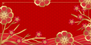 红色传海报展板背景