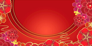 红色传海报展板背景