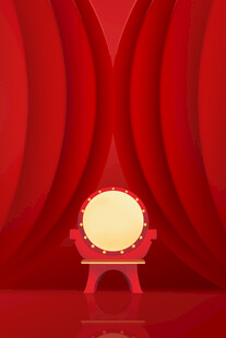 红色传海报展板背景