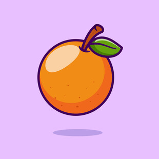 矢量卡通橘子