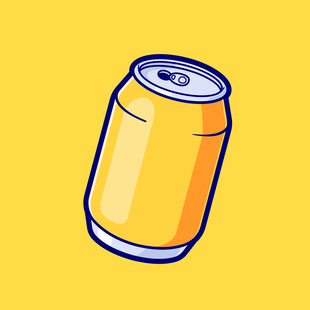 矢量卡通易拉罐