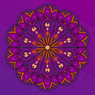 曼陀罗花纹素材