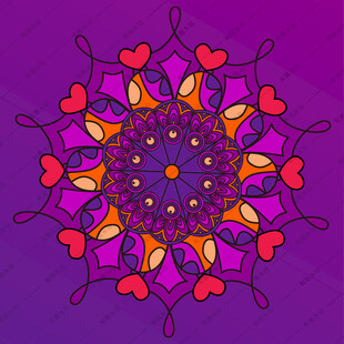 曼陀罗花纹素材