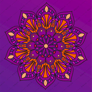 曼陀罗花纹素材
