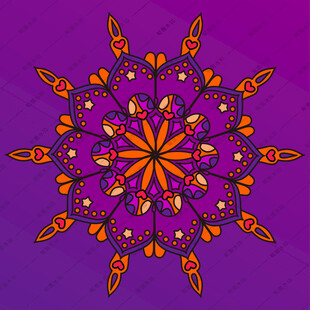 曼陀罗花纹素材