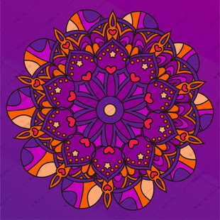 曼陀罗花纹素材