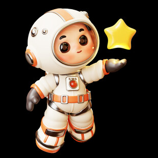 3D卡通宇航员