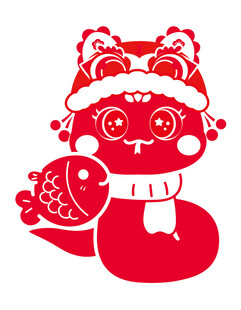 蛇年插画 简笔画线稿 新年图片