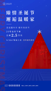 圣诞节地产海报