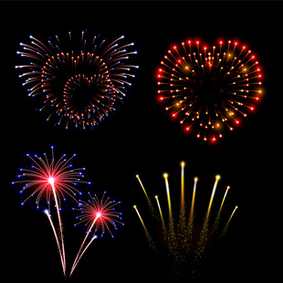 烟花烟火花火绚丽烟花节日烟花卡