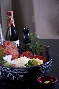 老虎蟹毛蟹刺身拼盘