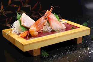 甜虾三文鱼刺身拼盘