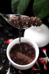 紫菜海参汤海参特写