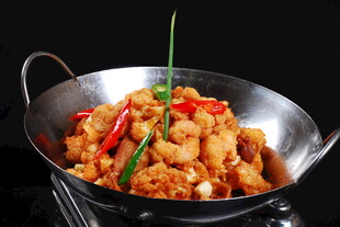 干锅花菜黑底图