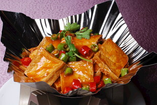 干锅老豆腐干锅炸豆腐 