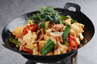 干锅花菜辣炒花菜