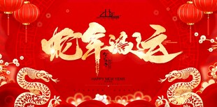 2025蛇年联欢会年会展板