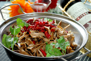 干锅菊花菌平菇