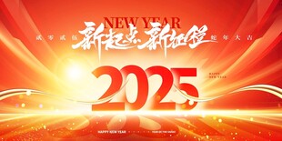 2025蛇年联欢会年会展板