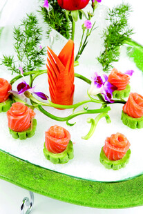 三文鱼刺身摆盘