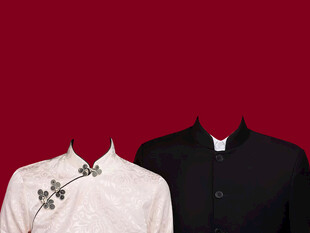 传统服饰结婚证件照