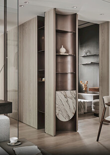 夹吊设计高级感装修木制品定制柜