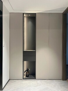 夹吊设计高级感装修木制品定制柜