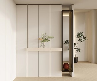 夹吊设计高级感装修木制品定制柜