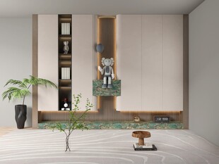 夹吊设计高级感装修木制品定制柜