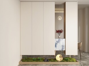 夹吊设计高级感装修木制品定制柜