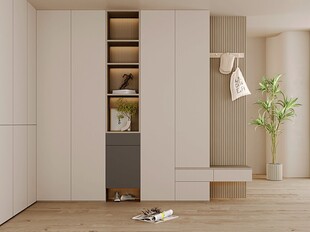 夹吊设计高级感装修木制品定制柜