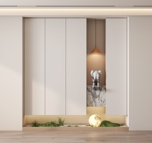 夹吊设计高级感装修木制品定制柜