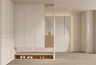 夹吊设计高级感装修木制品定制柜