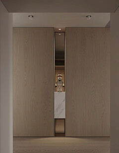 夹吊设计高级感装修木制品定制柜