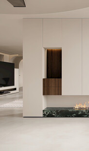 夹吊设计高级感装修木制品定制柜