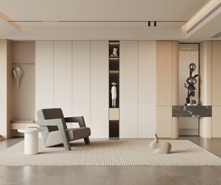 夹吊设计高级感装修木制品定制柜